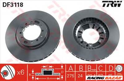 TRW DF3118 - féktárcsa CHANGFENG MITSUBISHI