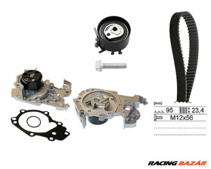 Renault Twingo I 1.2 8-16V gyári új vezérlés szett, vezérműszíj készlet vízpumpával 1996-2012-ig 1. kép