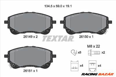 TEXTAR 2614901 - fékbetétkészlet, tárcsafék SUZUKI TOYOTA