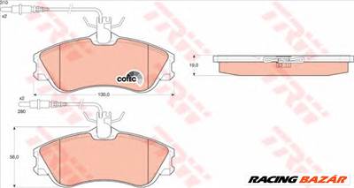 TRW GDB1260 - fékbetét CITROËN PEUGEOT