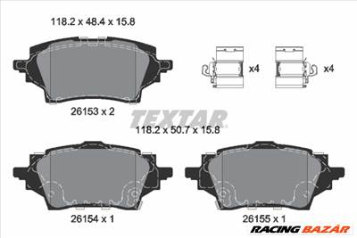 TEXTAR 2615301 - fékbetétkészlet, tárcsafék MAZDA SUZUKI TOYOTA