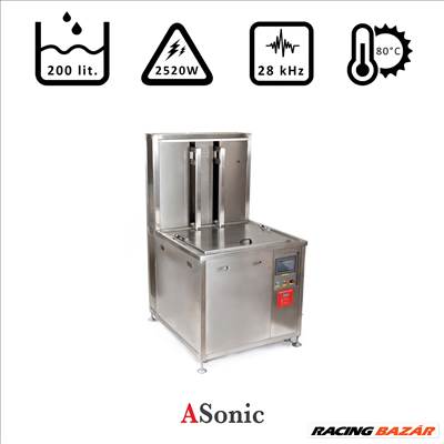 ASonic Ultrahangos tisztító 200l emelővel, 28kHz, 80°C - PRO-2000-28HP