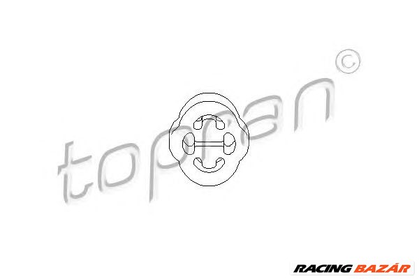 TOPRAN 104 183 - kipufogódob tartó AUDI SKODA VW 1. kép