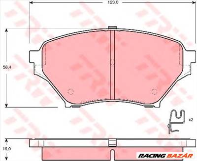 TRW GDB3302 - fékbetét MAZDA