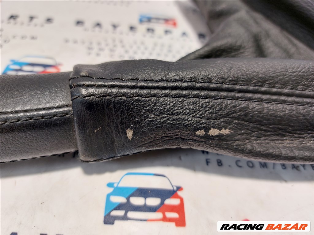 BMW E46 fekete bőr kézifék szoknya zsák bőr markolattal eladó (001963) 3. kép
