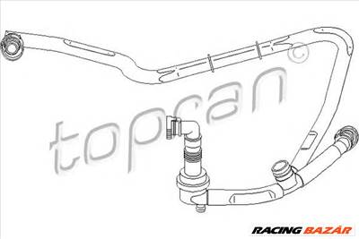 TOPRAN 111 303 - Cső, szelepfedél szellőztetés AUDI VW