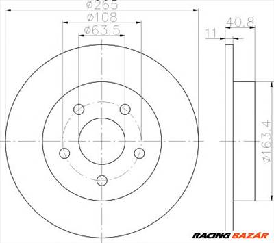 TEXTAR 92133703 - féktárcsa FORD FORD (CHANGAN) HONGQI MAZDA (CHANGAN) MG (SAIC) PEUGEOT (DF-PSA) RO