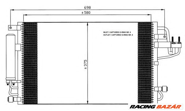 NRF 35600 - klíma kondenzátor HYUNDAI KIA 1. kép