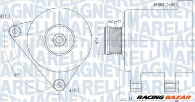 MAGNETI MARELLI 063731631010 - generátor BMW LAND ROVER MG ROVER