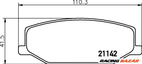 TEXTAR 2114202 - fékbetét CHEVROLET FORD ASIA / OZEANIA HOLDEN MAZDA SANTANA SUZUKI 1. kép