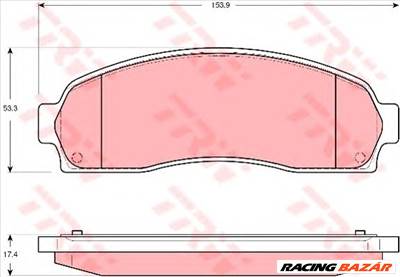TRW GDB4131 - fékbetét CHEVROLET FORD AUSTRALIA FORD USA