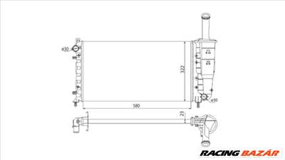 MAGNETI MARELLI 350213196003 - Vízhűtő (Hűtőradiátor) FIAT