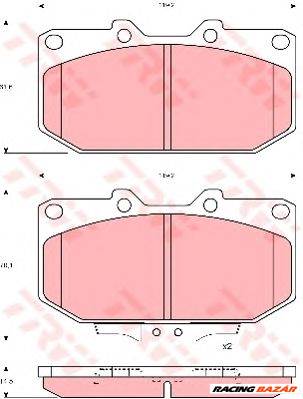 TRW GDB1006 - fékbetét NISSAN