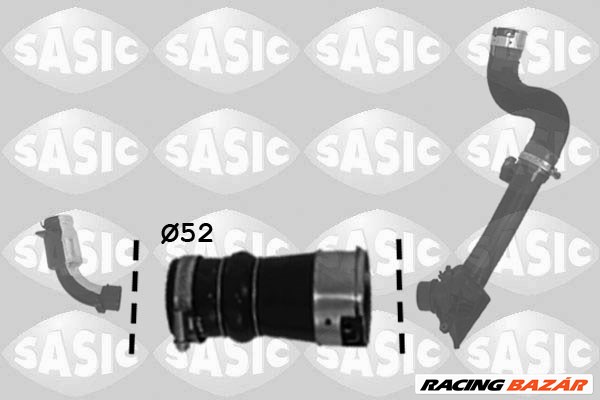 SASIC 3334021 - Töltőlevegő cső RENAULT 1. kép