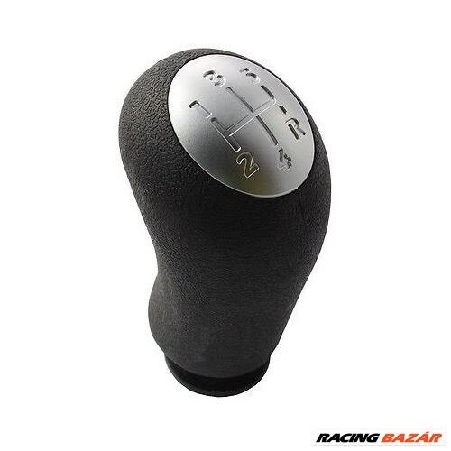 Renault Clio II új utángyártott öt sebességes váltógomb ezüst kupakkal 1998-2007-ig 1. kép