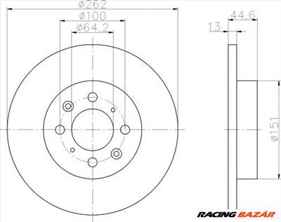 TEXTAR 92090100 - féktárcsa MG ROVER