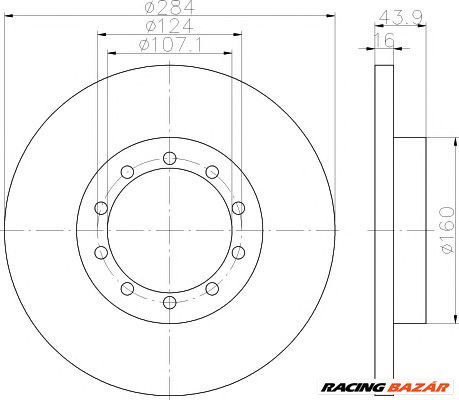 TEXTAR 93242500 - féktárcsa FORD FORD (JMC) FORD AUSTRALIA 1. kép