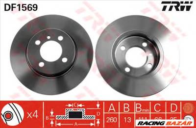 TRW DF1569 - féktárcsa BMW