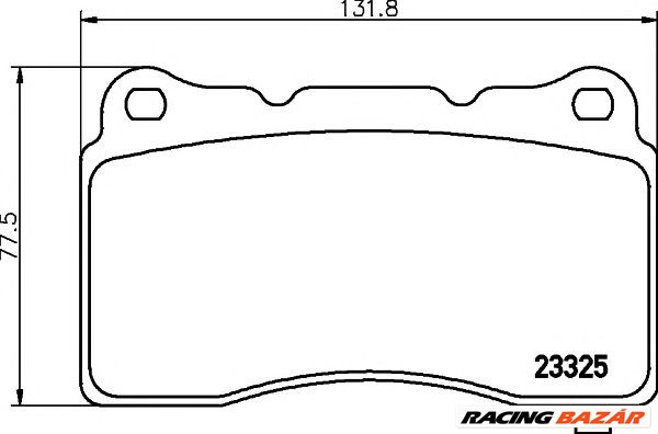 TEXTAR 2332501 - fékbetét CADILLAC CADILLAC (SGM) FORD FORD USA HONDA PONTIAC TESLA 1. kép