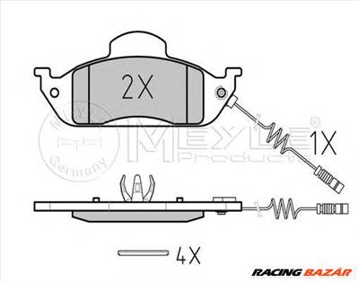 MEYLE 025 231 9317/PD - fékbetét MERCEDES-BENZ