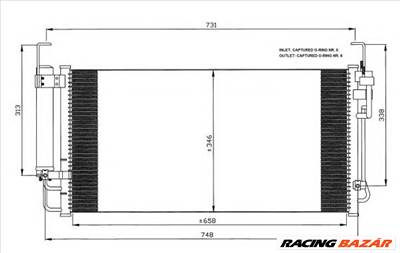 NRF 35473 - klíma kondenzátor HYUNDAI