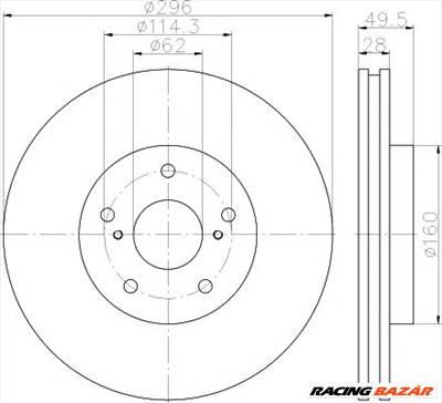 TEXTAR 92174303 - féktárcsa LEXUS TOYOTA TOYOTA (FAW) TOYOTA (GAC)