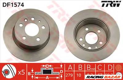 TRW DF1574 - féktárcsa MERCEDES-BENZ