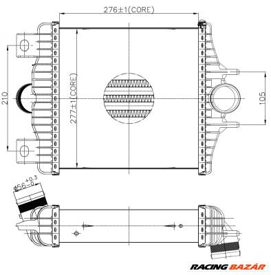 NRF 30988 - töltőlevegő-hűtő LAND ROVER