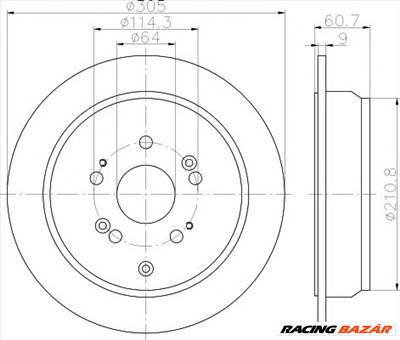 TEXTAR 92162503 - féktárcsa ACURA ACURA (GAC) HONDA HONDA (DONGFENG) HONDA (GAC)