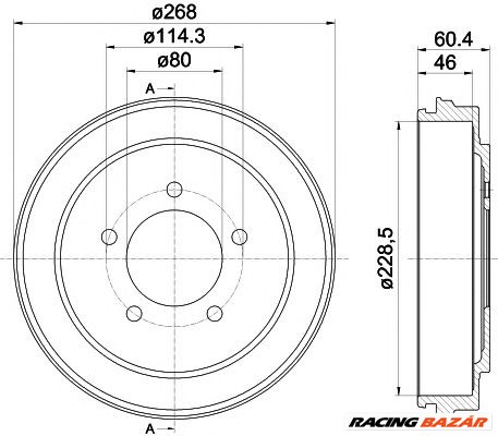 TEXTAR 94036300 - fékdob CHRYSLER DODGE HYUNDAI JEEP 1. kép