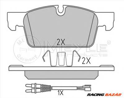 MEYLE 025 252 2217 - fékbetét PEUGEOT