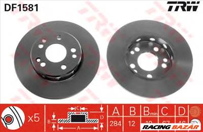TRW DF1581 - féktárcsa MERCEDES-BENZ
