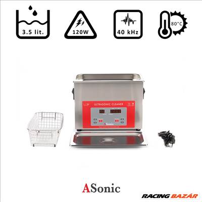 ASonic Ultrahangos tisztító 3,5l, 120W, 40kHz, 80°C - PRO-50-40H