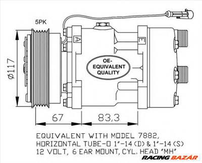 NRF 32779 - klíma kompresszor CITROËN FIAT PEUGEOT