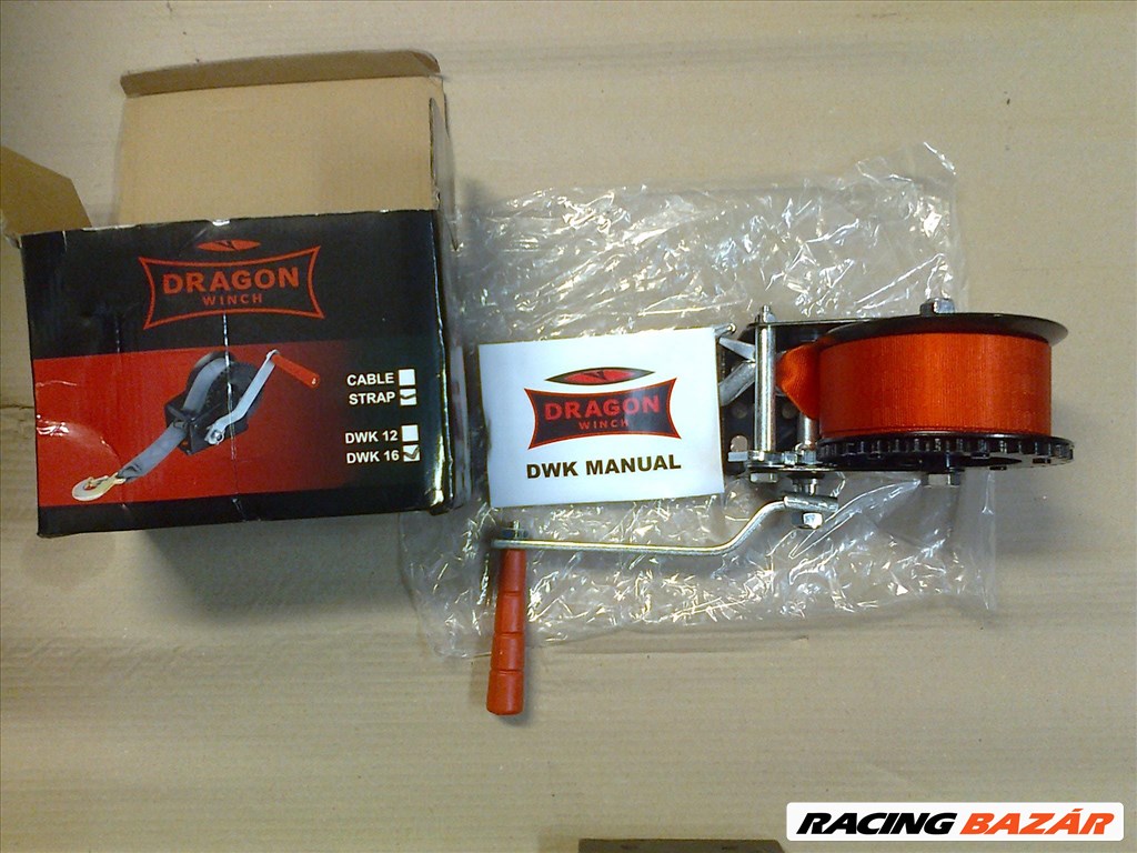 Dragon DWK 12 kézi csörlő - hevederes Új Teherbírás: 540 kg  4. kép