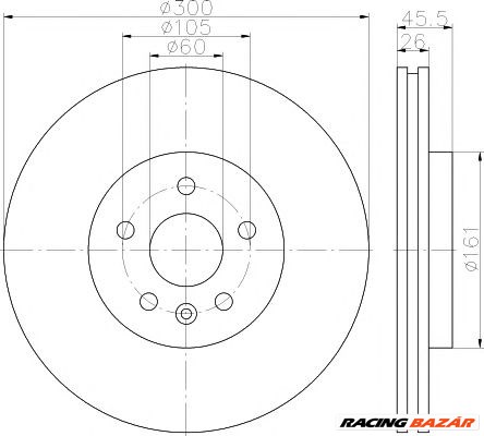 TEXTAR 92243303 - féktárcsa BUICK BUICK (SGM) CHEVROLET CHEVROLET (SGM) HOLDEN OPEL VAUXHALL 1. kép