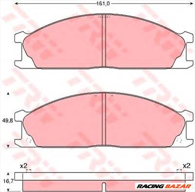 TRW GDB1017 - fékbetét NISSAN
