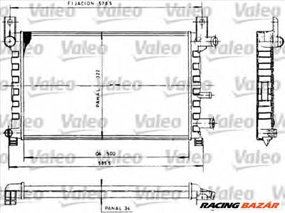 VALEO 730483 - Vízhűtő (Hűtőradiátor) FORD