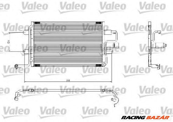 VALEO 817244 - klíma kondenzátor AUDI PEUGEOT SEAT SKODA SUBARU VW 1. kép