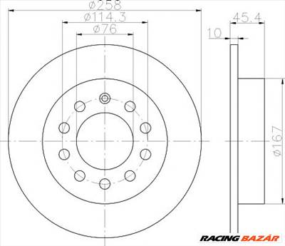 TEXTAR 92166700 - féktárcsa HYUNDAI