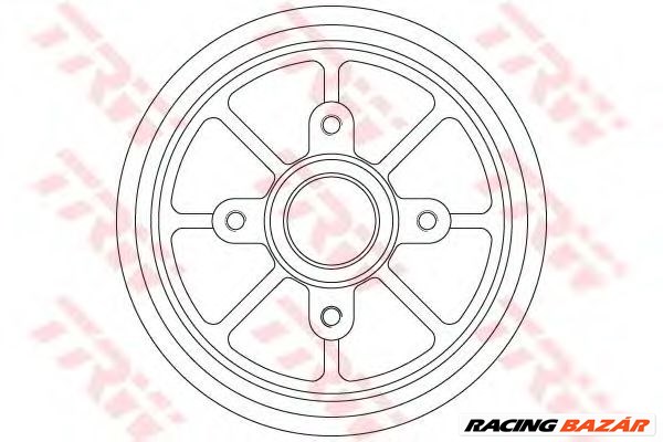TRW DB4310MR - fékdob CITROËN PEUGEOT 1. kép