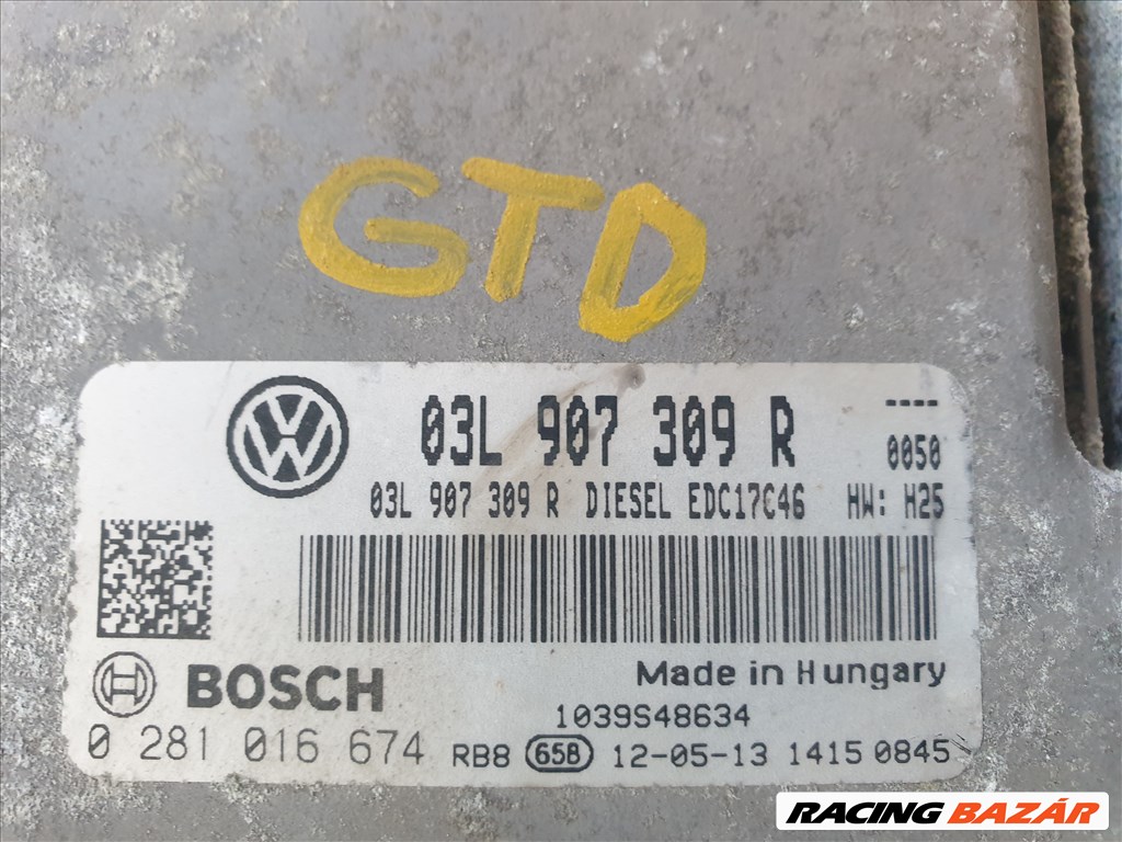 Volkswagen Golf VI CFGB motorvezérlő 03L 907 309 R 2. kép