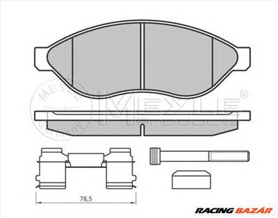 MEYLE 025 244 6819/W2 - fékbetét CITROËN FIAT PEUGEOT