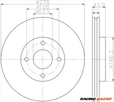 TEXTAR 92252403 - féktárcsa FORD FORD AUSTRALIA