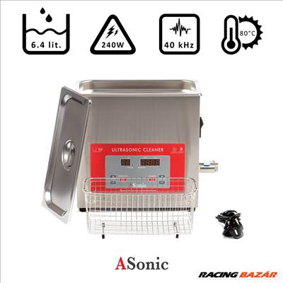 ASonic Ultrahangos mosó 6,4l gáztalanítóval, 40kHz, 80°C - PRO-70-40HD