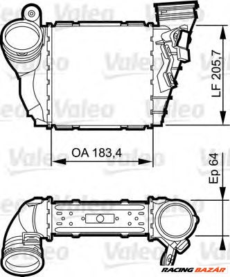 VALEO 817557 - töltőlevegőhűtő AUDI SEAT SKODA VW 1. kép