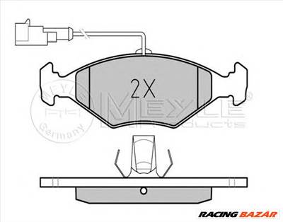 MEYLE 025 232 2018/W - fékbetét FIAT LANCIA