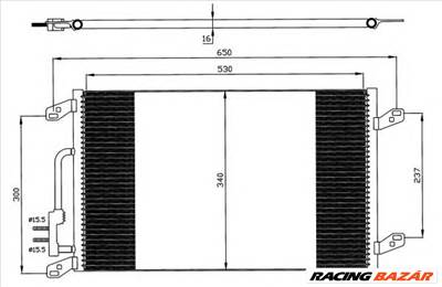 NRF 35615 - klíma kondenzátor LANCIA