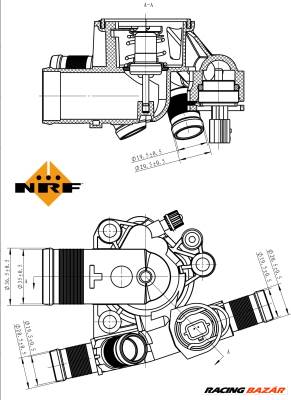 NRF 725045 - termosztát, hűtőfolyadék NISSAN RENAULT
