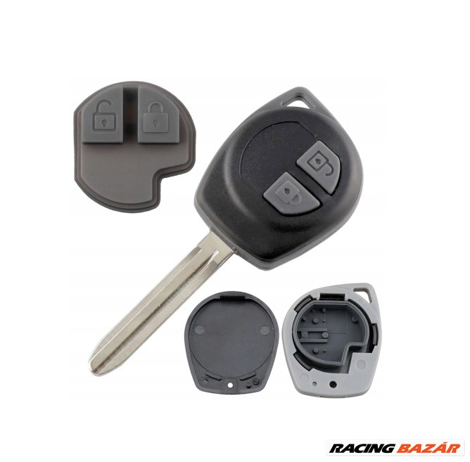 Suzuki Ignis távirányítós slusszkulcs, nyerskulcs elektronika nélkül, csak a ház a nyers kulccsal (3 1. kép